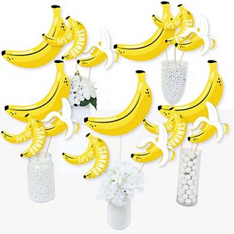 Big Dot Of Happiness Let's Go Bananas - Tropical Party Centerpiece Sticks Table Toppers 15 ct
