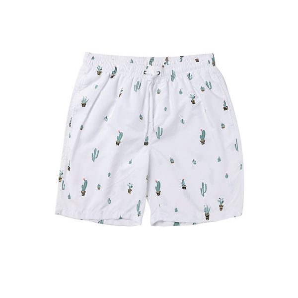 Men's Summer Lightweight Drawstring Funny Pattern Beach Board Shorts