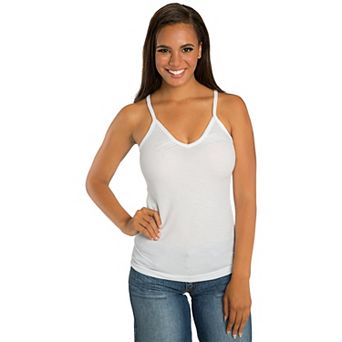 Sweet Vibes Junior Womens Stretch Thermal Tank Tops Sweetheart camisole