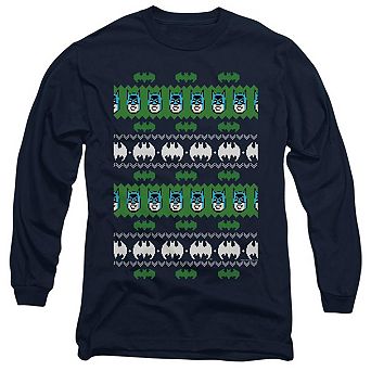 Batman Christmas Sweater Long Sleeve Adult T-shirt
