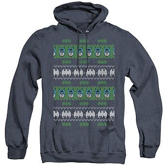 Batman Christmas Sweater Adult Heather Hoodie