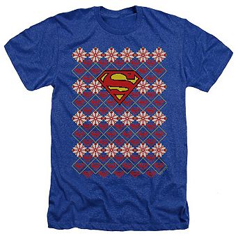 Superman Superman Christmas Sweater Adult Heather T-shirt