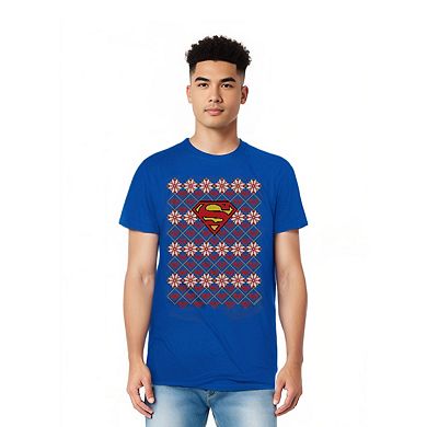 Superman Superman Christmas Sweater Short Sleeve Adult T-shirt