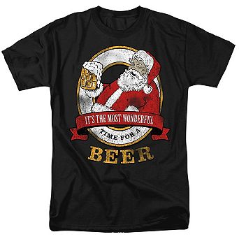 Christmas Wonderful Time For A Beer Unisex Adult T-shirt