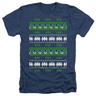 Batman Christmas Sweater Adult Heather T-shirt