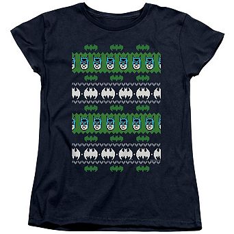 Batman Christmas Sweater Short Sleeve Women´s T-Shirt