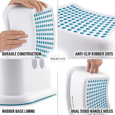 Zulay Kitchen Step Stools for Kids - Toddler Step Stool for Bathroom Sink with Anti-Slip Surface