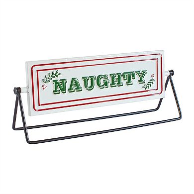 Reversible Christmas Sentiment Metal Table Sign (Set of 2)