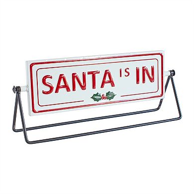 Reversible Christmas Sentiment Metal Table Sign (Set of 2)