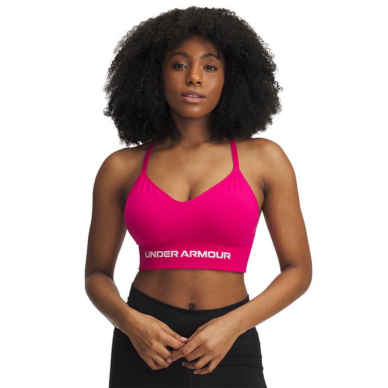 Women's Under Armour Vanish Seamless Low Long Sports Bra, Size: XS, Shaded Pink