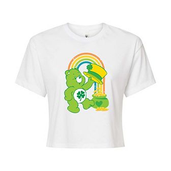 Juniors' Care Bears Pot Of Gold Cropped Tee