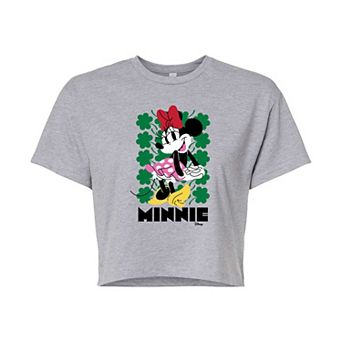 Disney's Minnie Mouse Juniors' Clover Cropped Tee