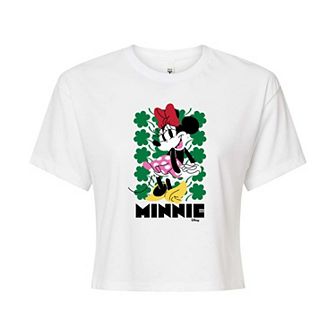 Disney's Minnie Mouse Juniors' Clover Cropped Tee