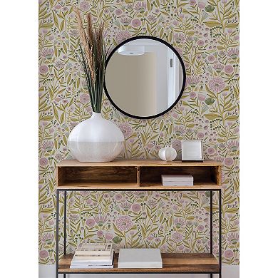 WallPops Leah Duncan Marigold Forest Lilac Peel and Stick Wallpaper