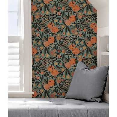 WallPops Pip and Lo Clementine Garden Peel & Stick Wallpaper