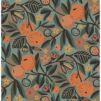 WallPops Pip and Lo Clementine Garden Peel & Stick Wallpaper