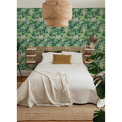 WallPops PrintFresh Tropical Oasis Sand Peel & Stick Wallpaper