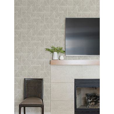 WallPops Lazlo Taupe Peel and Stick Wallpaper