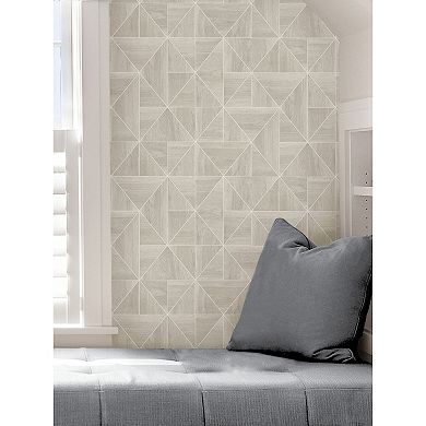 WallPops Lazlo Taupe Peel and Stick Wallpaper