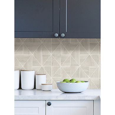 WallPops Lazlo Taupe Peel and Stick Wallpaper