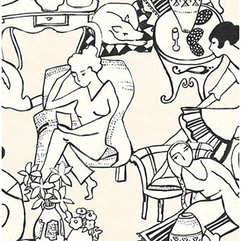 WallPops Illustrative Leisure Ladies Novelty Peel & Stick Wallpaper