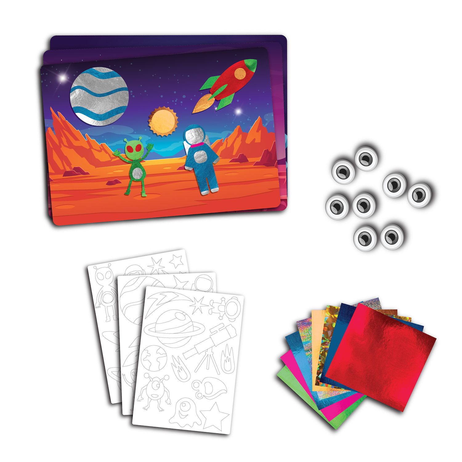 Skillmatics Art & Craft Activity - Foil Fun Solar System, No Mess Art For Kids, Craft Kits, Creative Activity, Gifts For Boys & Girls Ages 4, 5, 6, 7