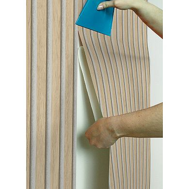 WallPops Slat Wood Oak Peel and Stick Wallpaper