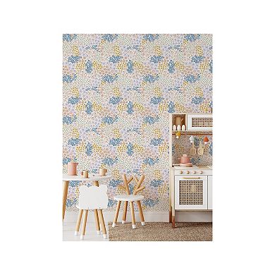 WallPops Floral Bunch Cool Peel and Stick Wallpaper