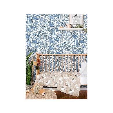 WallPops Sweet Safari Taupe Peel and Stick Wallpaper