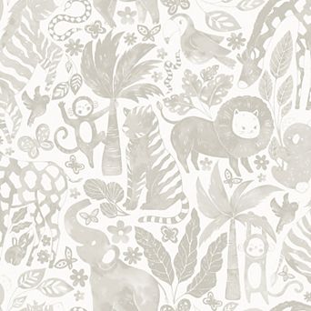 WallPops Sweet Safari Taupe Peel and Stick Wallpaper