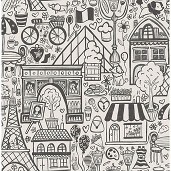 WallPops Oui Paris Peel & Stick Wallpaper