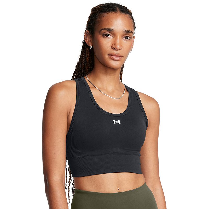 Women's Under Armour Vanish Seamless Medium-Impact Mid Sports Bra, Size: XS, Black