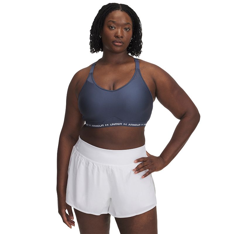 Women's Under Armour Crossback Low-Impact Sports Bra, Size: Large, Downpour Gray