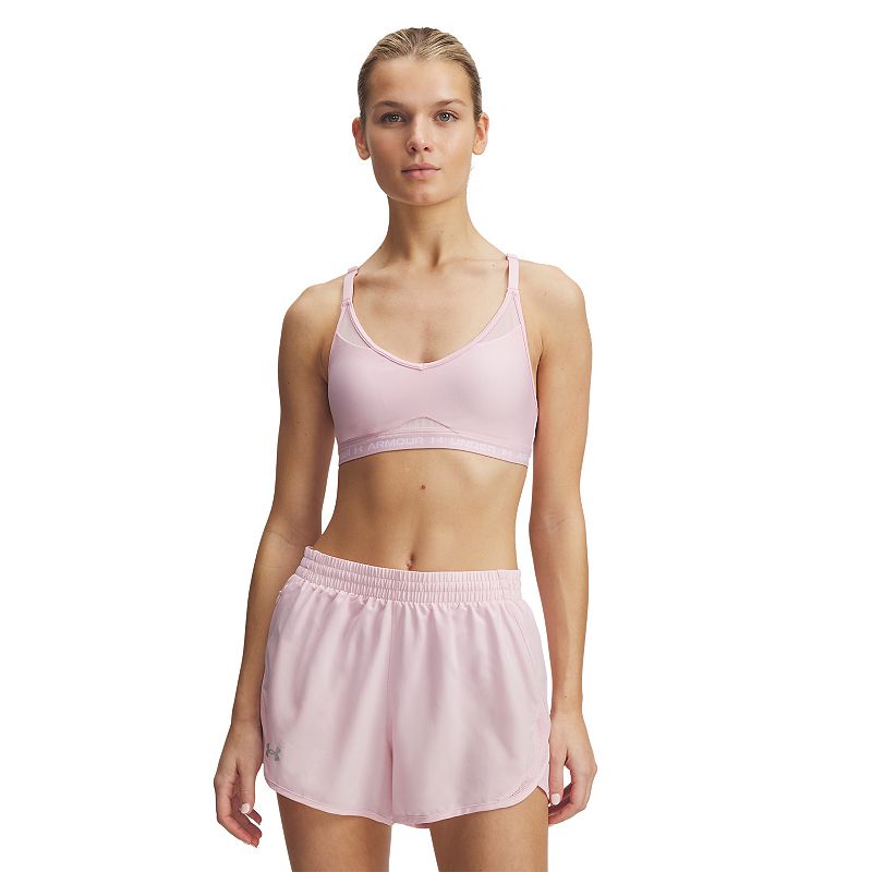 Women's Under Armour Crossback Low-Impact Sports Bra, Size: Large, Prime Pink