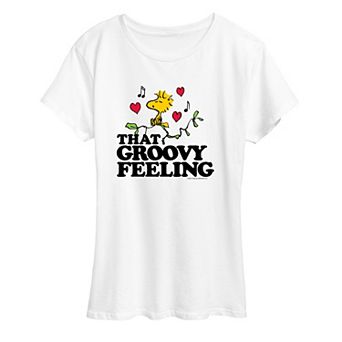 Women's Peanuts Woodstock Groovy Feeling Graphic Tee