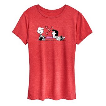 Women's Peanuts Heart Thoughts Graphic Tee