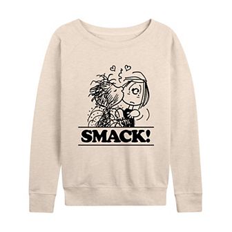 Women's Peanuts Pigpen & Patty Smack French Terry Long Sleeve Tee