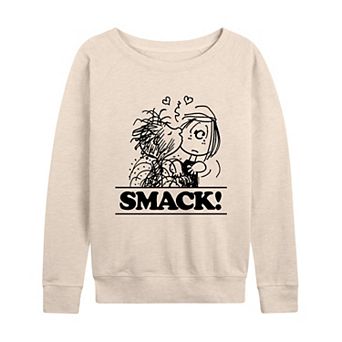 Women's Peanuts Pigpen & Patty Smack French Terry Long Sleeve Tee