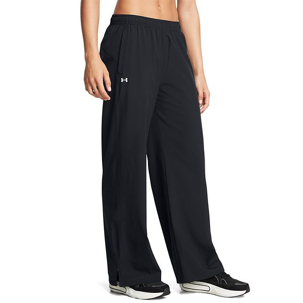 Women's Under Armour Rival Wide Leg Pants Color: Black Size: LARGE