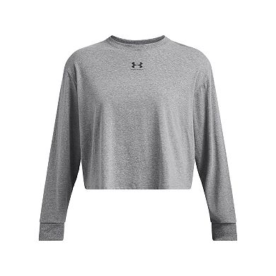 Women's Under Armour Rival Boxy Cropped Long Sleeve Tee