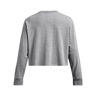 Women's Under Armour Rival Boxy Cropped Long Sleeve Tee