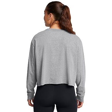 Women's Under Armour Rival Boxy Cropped Long Sleeve Tee
