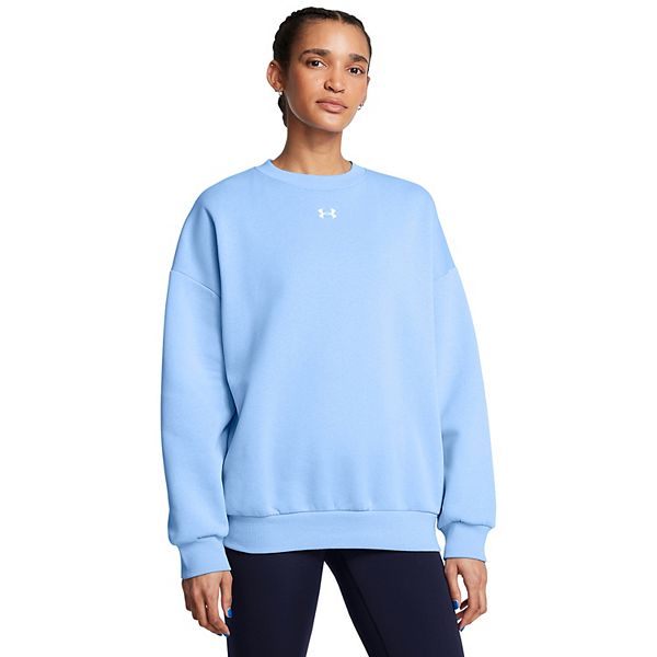 Women's Under Armour Rival Fleece Oversized Sweatshirt - Horizon Blue (LARGE)