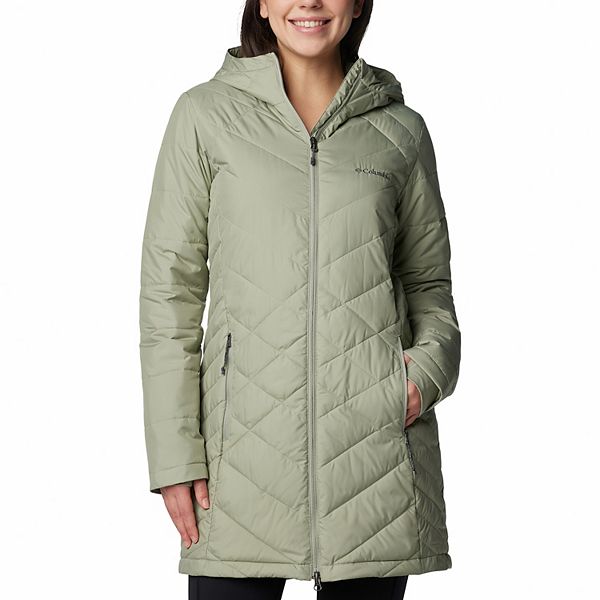 Women's Columbia Heavenly Long Hooded Jacket - Safari (MEDIUM)