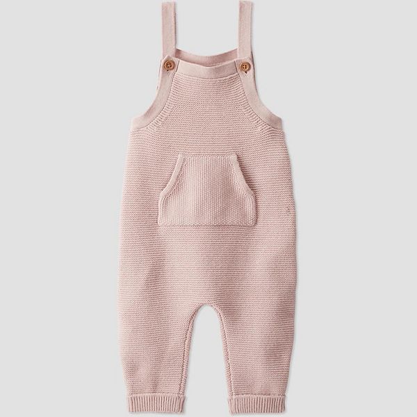 Baby Girl Little Planet by Carter's Organic Cotton Sweater Knit Overalls - Pink (12 MONTHS)