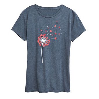 Women's Dandelion Hearts Graphic Tee