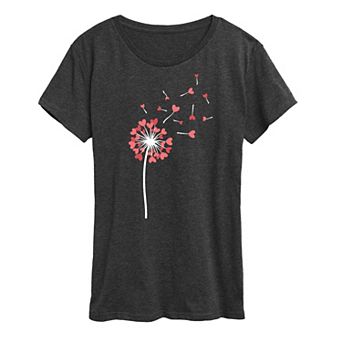 Women's Dandelion Hearts Graphic Tee
