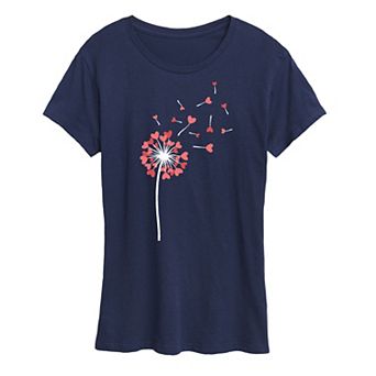 Women's Dandelion Hearts Graphic Tee