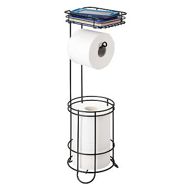 iDesign Toilet Paper Holder with Media Shelf