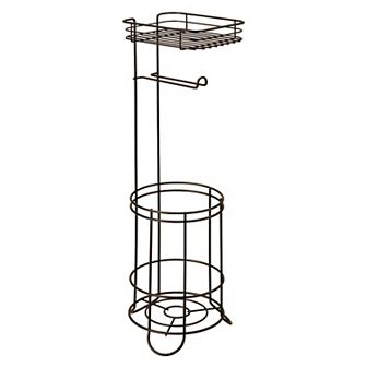 iDesign Toilet Paper Holder with Media Shelf
